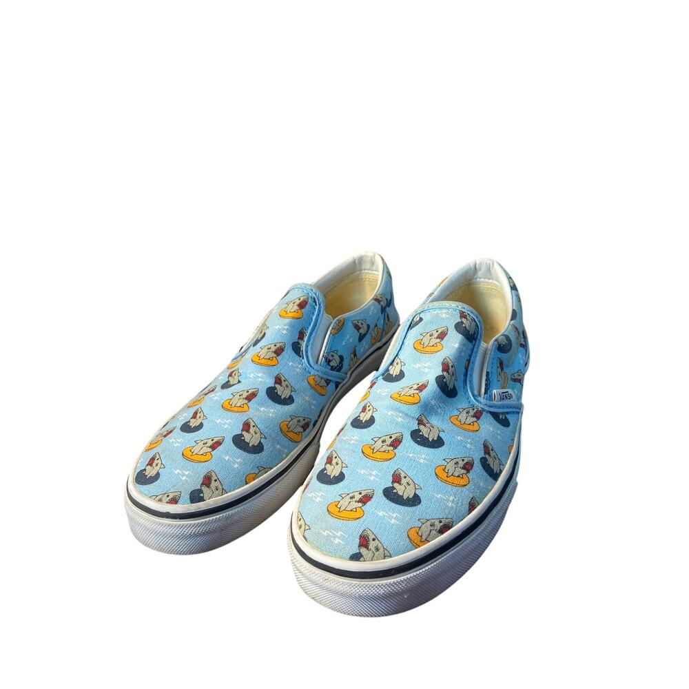 Vans Kids Blue Cartoon Slip-On Sneakers